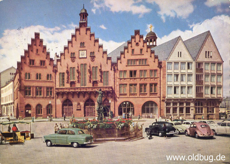 Frankfurter Römer mit Brezelkäfer in Farbe
