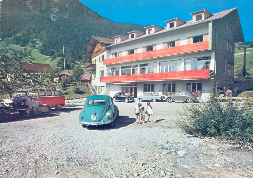 Postkarte Pension in Gurtis Vorarlberg Österreich