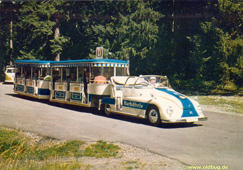 Postkarte Kurparkbähnle im Kurpark in Freudenstadt im Schwarzwald - Mitte der 60er Jahre