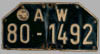Motorradkennzeichen zwischen 1948 und 1956